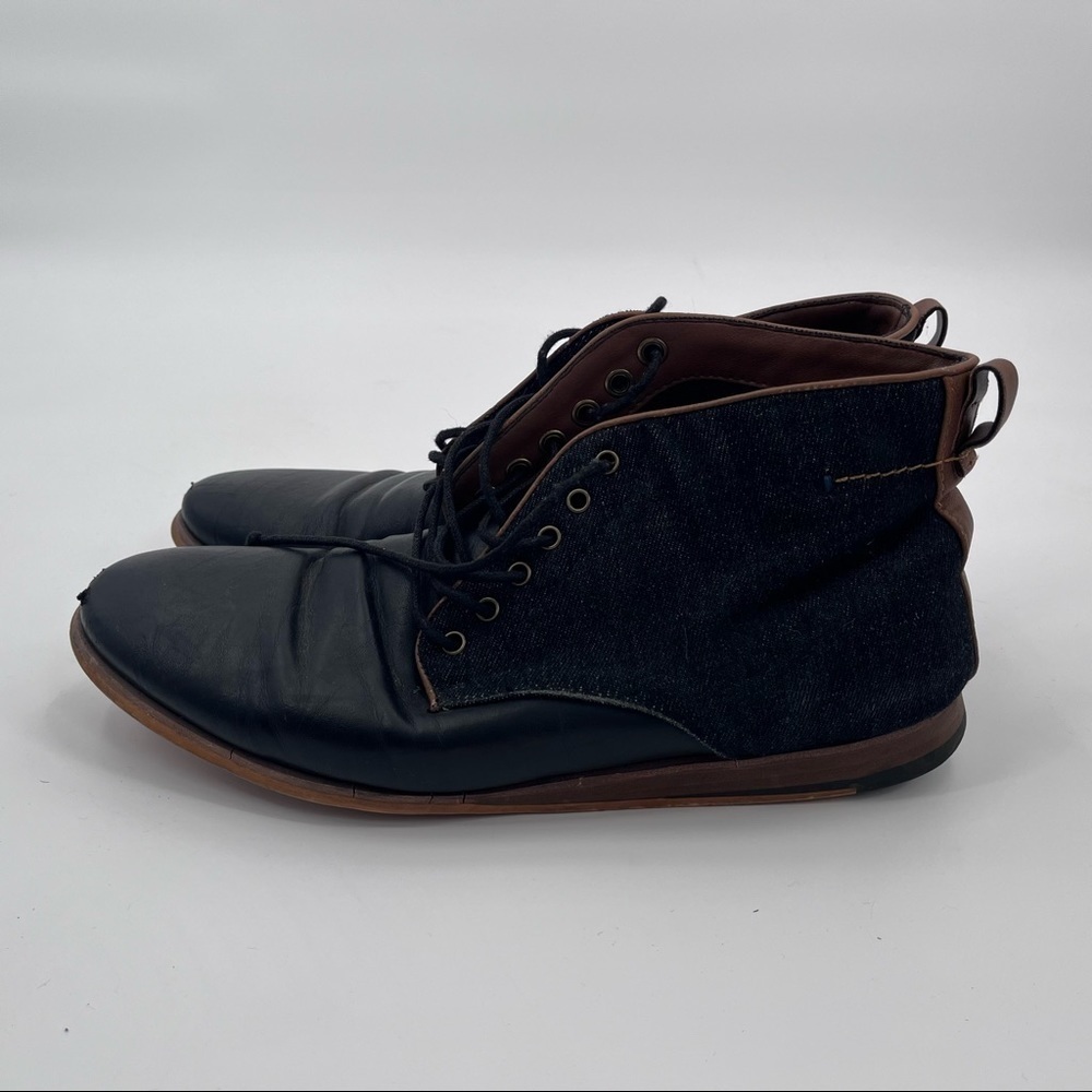 Call It Spring black leather boots shoes size 9.5